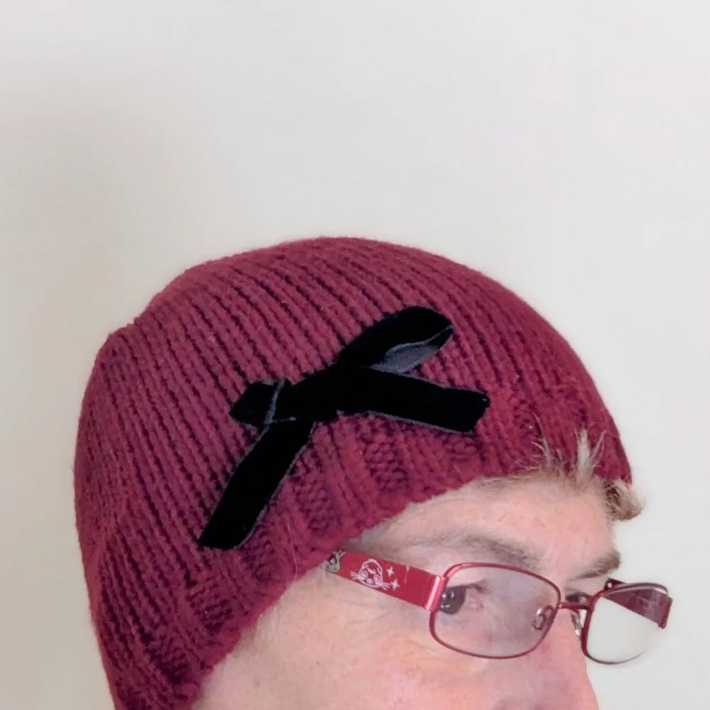 Karl Lagerfeld Burgundy Knit Sweater